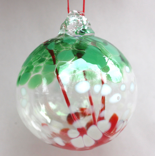Click to view detail for DB-1039 Ornament - Lots Of Snow Flying Witchball $37